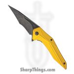 Brous Blades - BRB247 - Tyrant - Folding Knife - D2 Coated Tanto - Aluminum - Gold