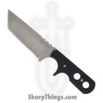 Cold Steel - CS49HTF - Mini Tac Tanto - Fixed Blade Knife - AUS-8A Blasted Tanto - Griv-Ex - Black