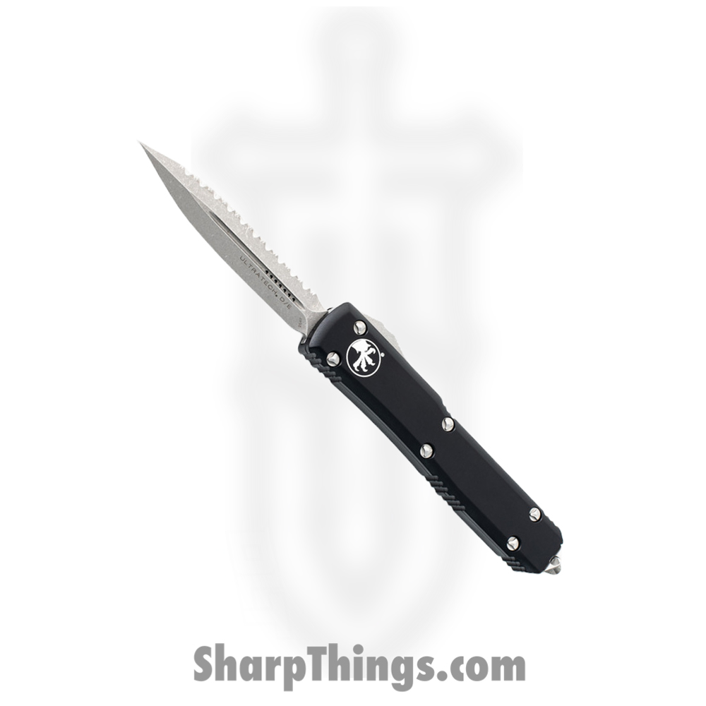 4a591adc-ae69-445f-a523-cac943481882_122-12AP_1.jpg Microtech - 122-12AP - Ultratech - OTF Auto - Elmax, M390, 204P Apocalyptic Dagger - 6061-T6 Aluminum - Black - Image 1