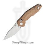 GiantMouse - NAZCA-NAT-CANVAS - Ace Nazca - Folding Knife - M390 Satin Harpoon - Micarta - Natural