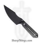 Kizer Cutlery - KI1040 - Harpoon - Fixed Blade Knife - D2 Coated Drop Point - Micarta - Black