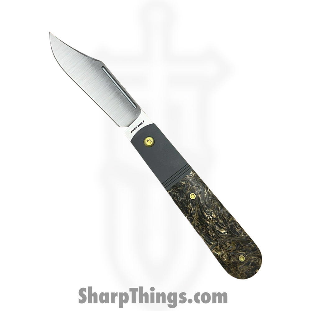 4abf049c-4654-4f6a-9852-a9f62387aeea_PRIMO-01-FC-DM-GLD_1.jpg Jack Wolf Knives - PRIMO-01-FC-DM-GLD - Primo Jack - Folding Knife - S90V Satin Clip Point - FatCarbon - Dark Matter Gold - Image 1
