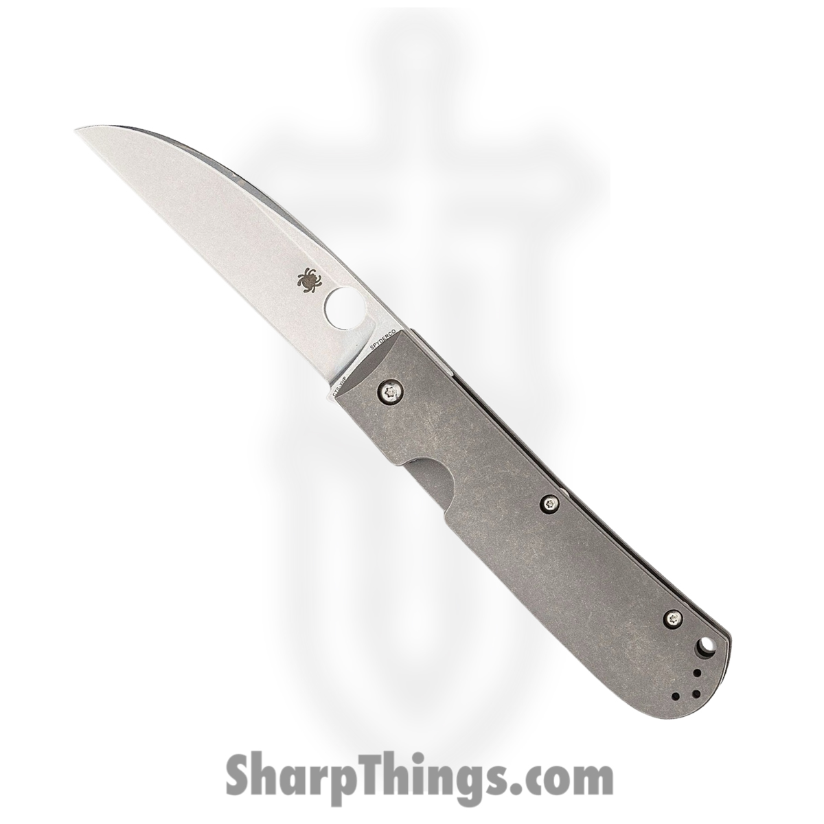 4bd1f371-ae9e-40bd-abb5-1da0ab179983_SC249TIP_1.jpg Spyderco - SC249TIP - Swayback Reeve Integral Lock - Folding Knife - CTS-XHP Stonewash Wharncliffe - Titanium - Gray - Image 1