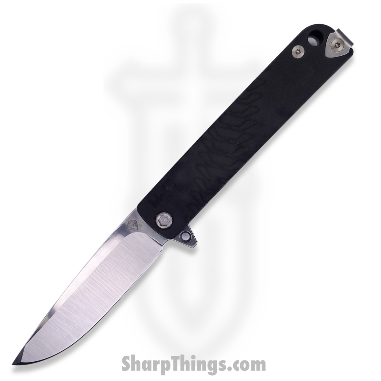 4c3b75fb-4c27-45c1-add6-0c6ff06a8d3a_MK212STQ-42TM-TSCS-Q4_1.jpg Medford Knife - MK212STQ-42TM-TSCS-Q4 - M48 Flipper Knife - Tumbled S35VN - Black - Image 1