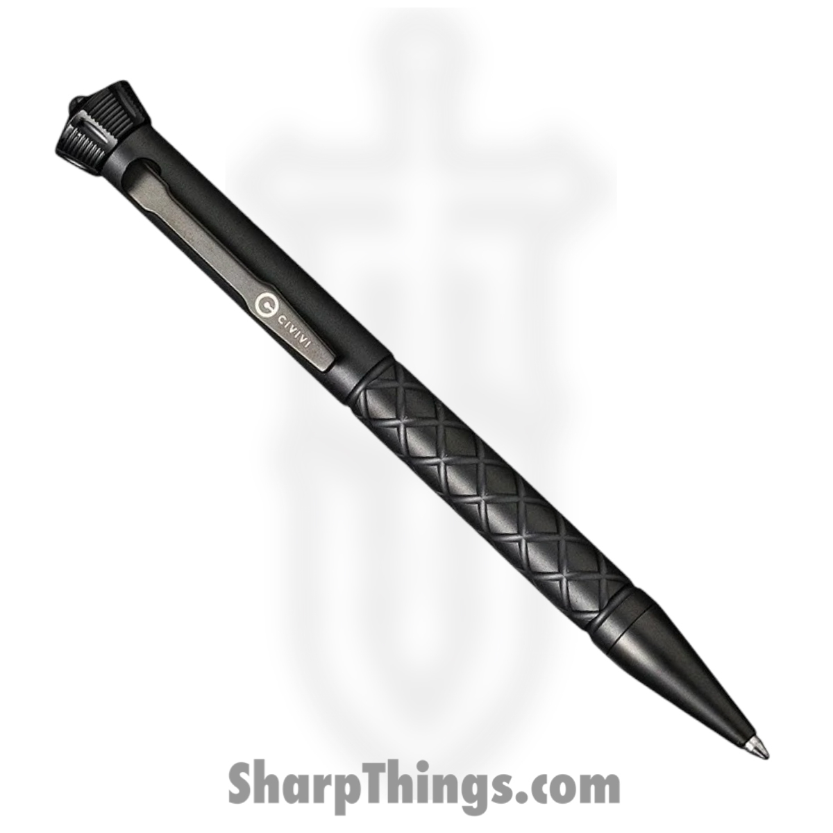 4cc7ac90-24ad-4135-a2b8-4f87aa2de74a_CIVCP02B_1.jpg Civivi - CIVCP02B - Coronet Spinner Pen - Titanium - Black - Image 1