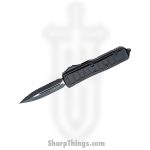 Microtech - 232II-3TS - UTX-85 II Stepside - OTF Auto - Elmax, M390, 204P Coated Dagger - 6061-T6 Aluminum - Black