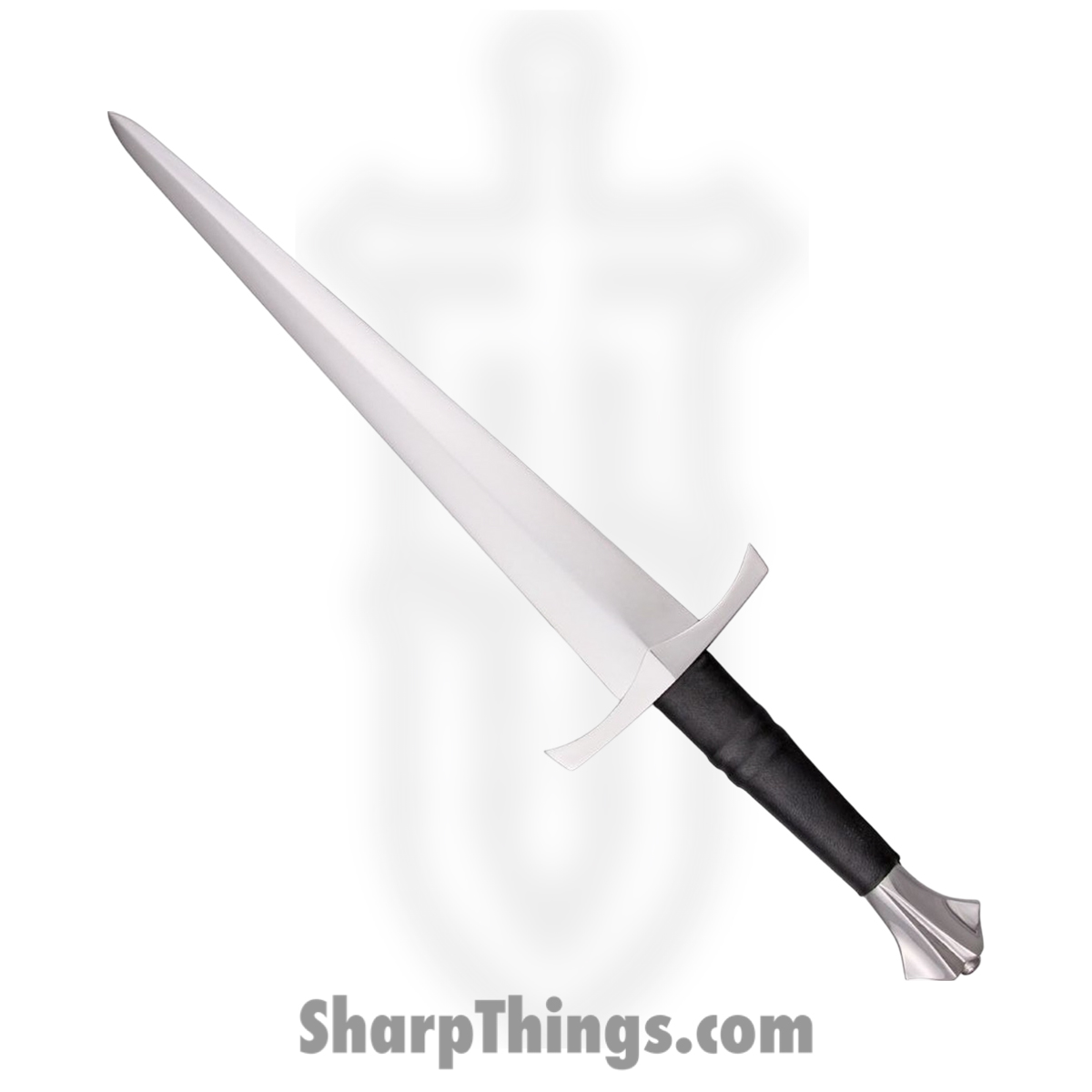 4e17cb26-251e-4620-8259-56f26f86ee97_CS88ITD_1.jpg Cold Steel - CS88ITD - Italian Dagger - Fixed Blade Knife - Carbon Steel Satin Dagger - Leather Wood - Black - Image 1
