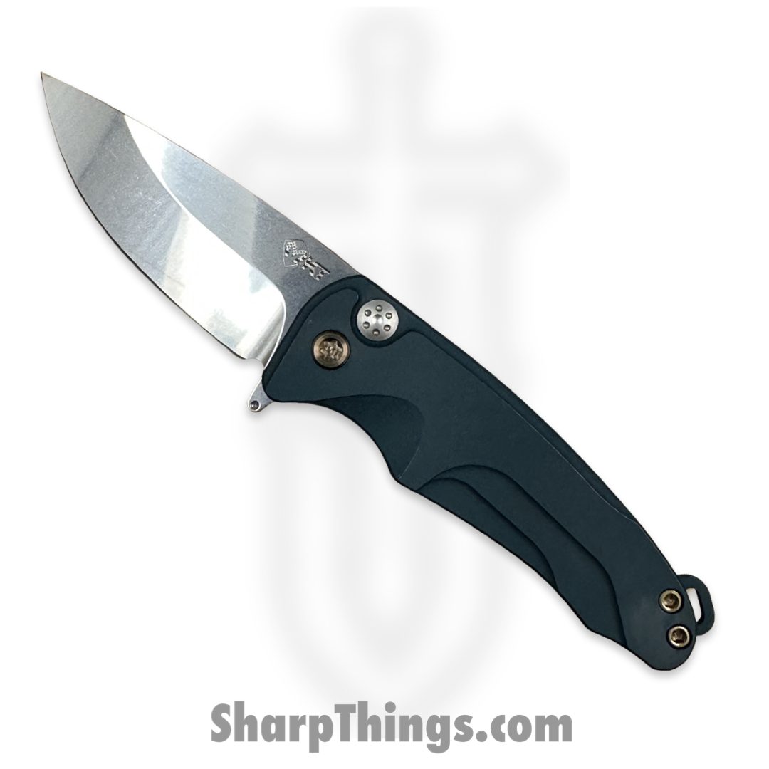 4f3e8b75-b58a-4b94-bbdc-dbe84c7c9f64_MK0394TQ-44AU-T1C1-Q4_1.jpg Medford Knife - MK0394TQ-44AU-T1C1-Q4 - Smooth Criminal Button Lock Folder - Tumbled S45VN - Teal - Image 1