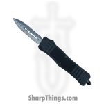 Steel River Knives - SB618DGDBK - Midway OTF Auto - 440 Damascus Dagger - Black
