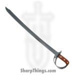 Cold Steel - CS88CS - 1917 Cutlass - Fixed Blade Knife - 1055 HC Blued Sword - Wood - Brown Black