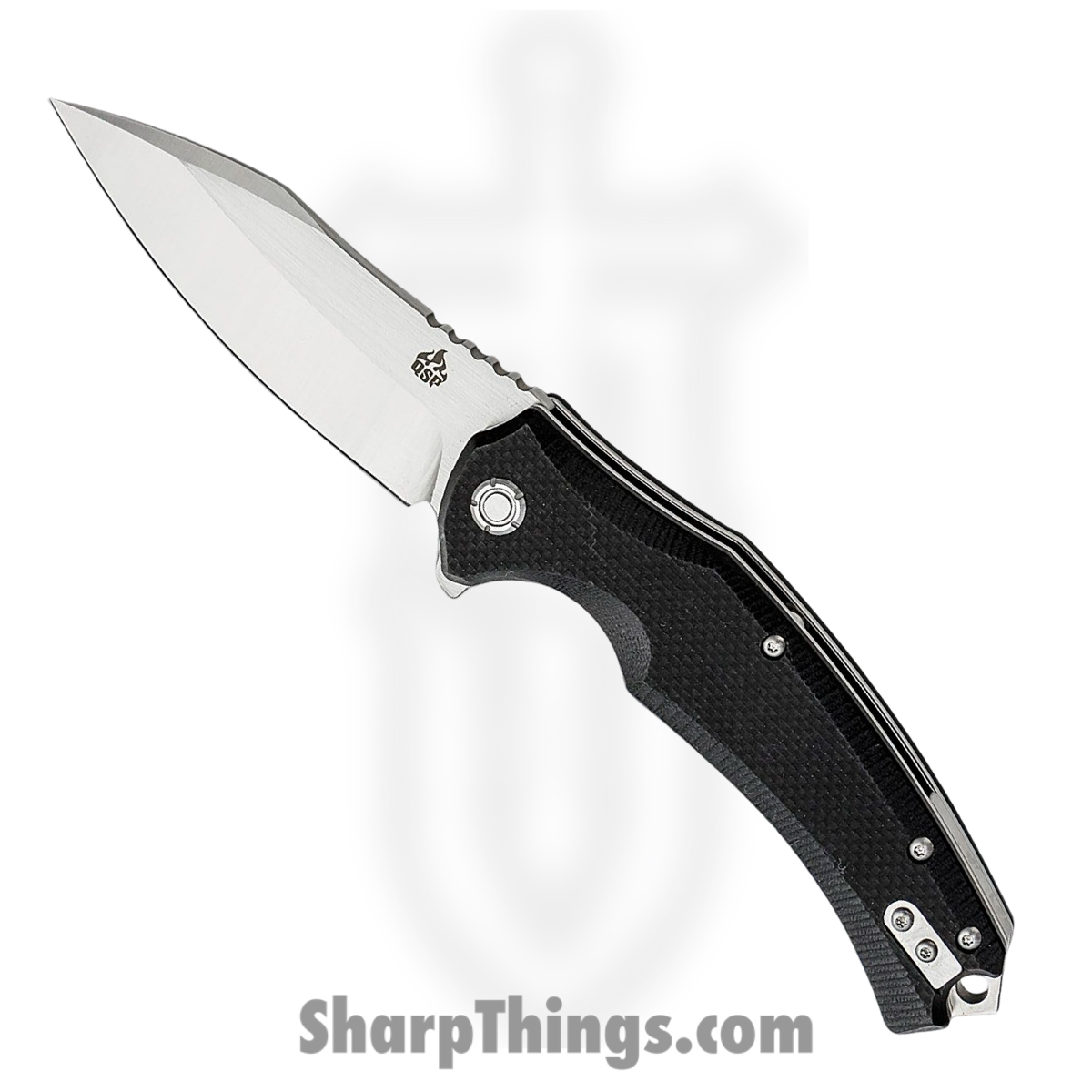 4ff3f474-f9e2-4855-a09a-669261888c5c_QS121C_1.jpg QSP - QS121C - Snipe - Folding Knife - D2 Satin Drop Point - G10 - Black - Image 1