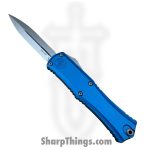 Microtech - 1702M-4BL - Mini Hera II - OTF Auto - M390MK Satin Dagger - 6061-T6 Aluminum - Blue