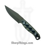 Half Face Blades - HFBCRG10ODBK - Crow Jr - Fixed Blade Knife - S45VN Coated Drop Point - G10 Ti - OD Green Black