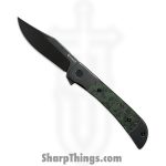 Finch Knife Co. - FL103 - Frog Leg - Folding Knife - 154CM Blackwash Clip Point - Fat Carbon CF - Jungle Wear