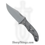 Condor Tool & Knife - CTK182145HC - Little Bowie - Fixed Blade Knife - 1075 HC Blasted Bowie - Micarta - Black Grey