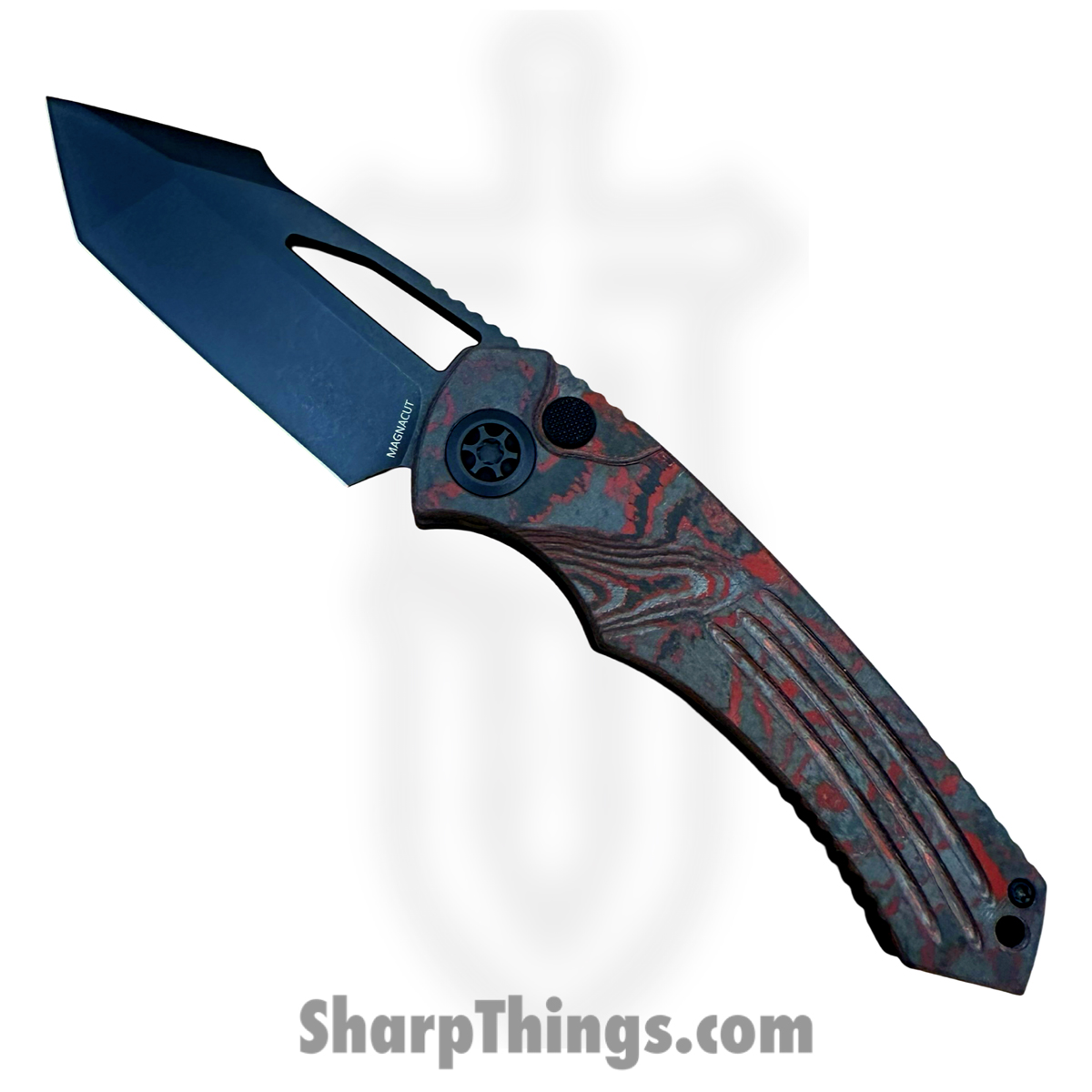 50ed8084-fb55-453c-99a6-56710ccd0ad9_h047-6a-rd_1-1.jpg Heretic Knives - H047-6A-RD/CC - Pariah Iconoclast - Folding Knife - CPM MagnaCut Coated Tanto - Carbon Fiber - Blood Red - Image 1