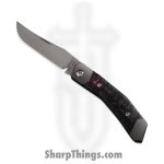 Jack Wolf Knives - MINCY-01-FC-DMO - Cyborg Jack - Folding Knife - S90V Satin Clip Point - Fat Carbon - Dark Matter Orange