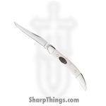 Case Cutlery - CA63964 - Small Texas Toothpick - Folding Knife - Tru-Sharp Surgical Stainless Steel Mirror Polished Clip Point - Synthetic - White