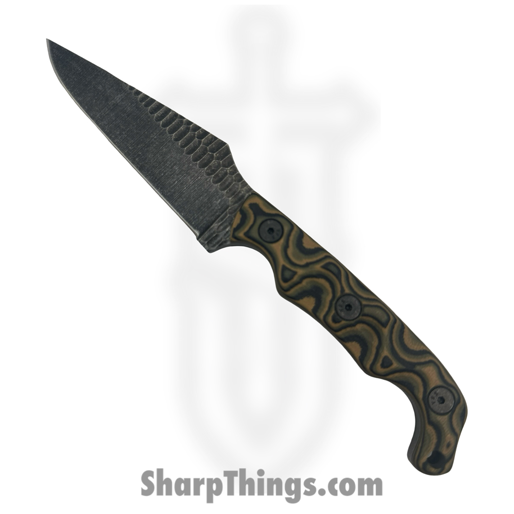 519eb9b5-d3ee-4399-bd74-e5c3e6320a95_TU2-CAMOL-G10_1.jpg Stroup Knives - TU2-CAMOL-G10 - Tactical Use - Fixed Blade Knife - 1095 HC Acid Wash Clip Point - G10 - Camo - Image 1