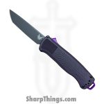 Benchmade - 5370GY-06 - Shootout - OTF Auto - CPM CruWear Coated Tanto - Grivory - Purple|Black