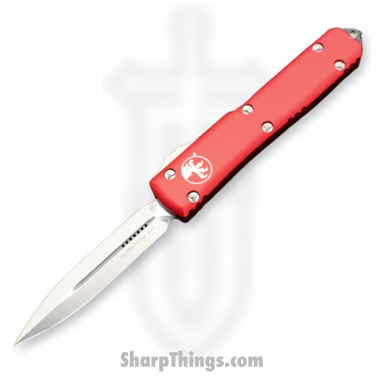 51ecd062-0de0-4f67-8b9c-06fc78a50aef_122-4RD_1.jpg Microtech - 122-4RD - Ultratech OTF D/E Satin Dagger - 6061-T6 Aluminum - Red - Image 1