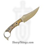 T.Kell Knives - GidV3g10WDG - Gideon V3 - Fixed Blade Knife - Nitro V Coated Trailing Point - G10 - Woodgrain