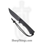 Acta Non Verba Knives - ANVP200046 - P200 - Fixed Blade Knife - Sleipner Tool Black Drop Point - GRN - Black