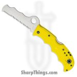 Spyderco - SC79PSYL - Assist Lockback Salt - Folding Knife - H-2 Satin Sheepsfoot - FRN - Yellow