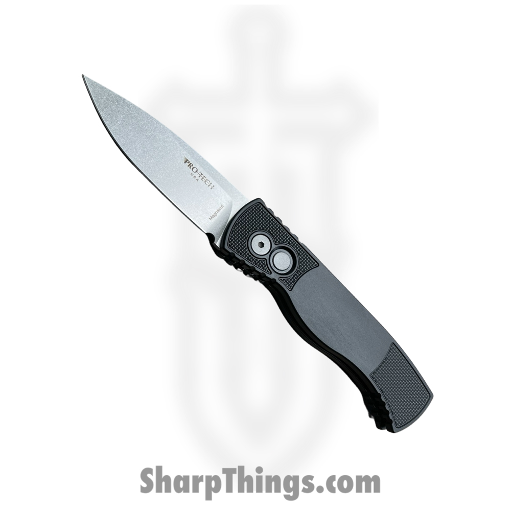 52e77807-5500-41ea-b219-c60bd8783bf8_T201_1.jpg ProTech - T201 - Tactical Response 2 - Folding Knife - Magnacut Stonewash Drop Point - 6061-T6 Aluminum - Black - Image 1