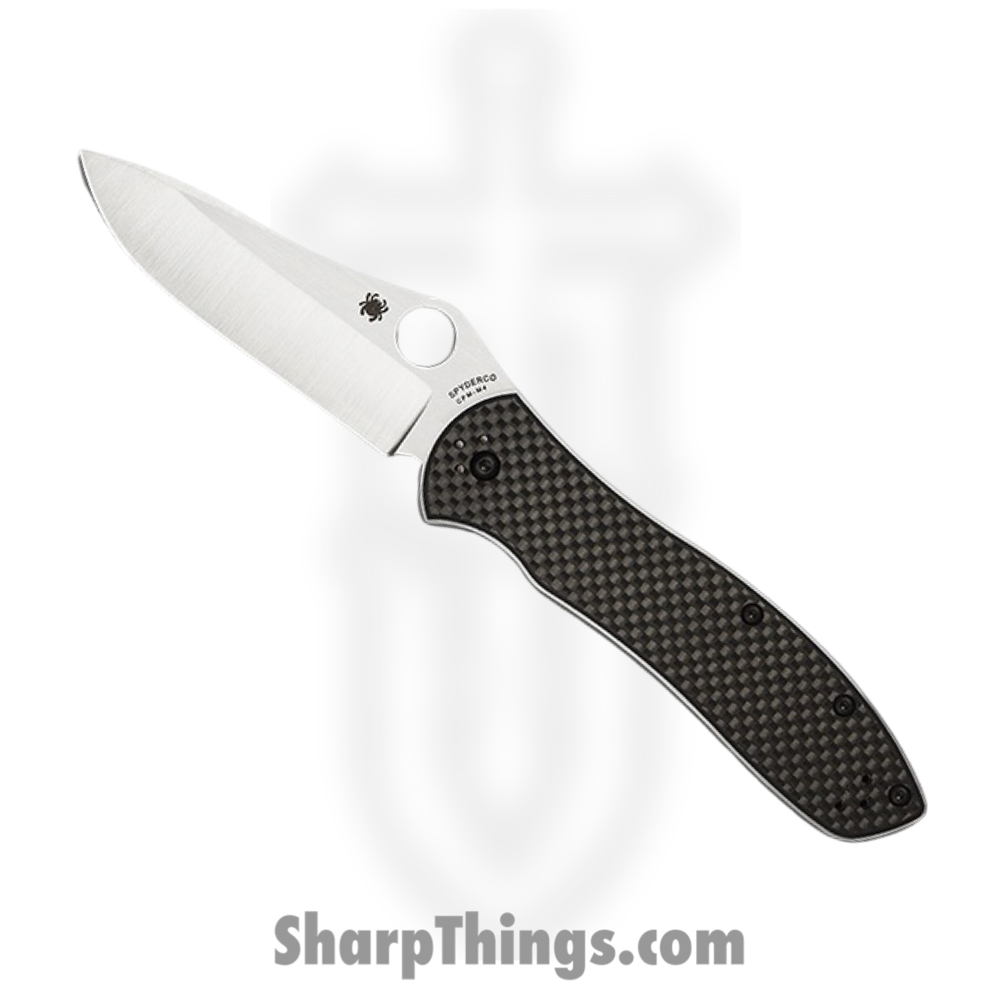53039bce-5157-4426-9e37-c52602a6f487_SC134CFP2_1.jpg Spyderco - SC134CFP2 - Gayle Bradley Linerlock 2 - Folding Knife - CPM M4 Satin Drop Point - Carbon Fiber G10 - Black - Image 1
