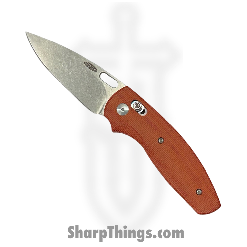 5374c96e-1e99-4974-a78e-911a428cf919_DLRBD3DMICAO_1.jpg TRM - DLRBD3DMICAO - BullDog - Folding Knife - 20CV Stonewash Drop Point - Micarta - Autumn Orange - Image 1
