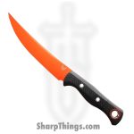 Benchmade - 15500OR-2 - Meatcrafter - Fixed Blade Knife - CPM-S45VN Coated Trailing Point - Carbon Fiber - Orange | Black