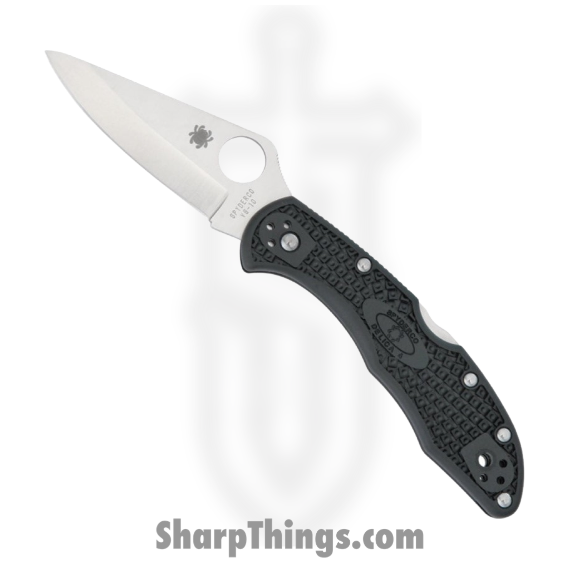 53cbd6db-33da-44e3-a805-aed807771913_SC11PBK_1.png Spyderco - SC11PBK - Delica 4 Lockback - Folding Knife - VG-10 Satin Drop Point - FRN - Black - Image 1
