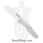 Vero Engineering - 040224C - Axon Liner Lock - Folding Knife - M390 Satin Sheepsfoot - Titanium - Gray