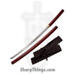 Ten Ryu - TR-025BG - Hand Forged Shirasaya Samurai Sword - 1045 - Burgundy