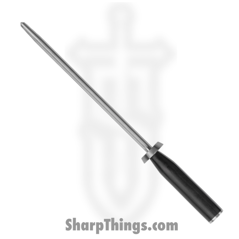 55405c70-e14b-4a09-b43c-76396b4ba20b_DM0790_1.jpg Shun - DM0790 - Classic 9" Honing Steel - Stainless Satin - Pakkawood - Black - Image 1