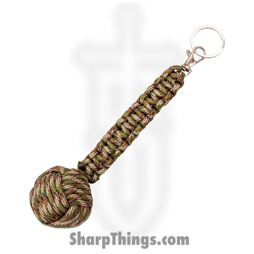 558ba1eb-2835-450b-a089-0427b6600baa_6552-CA_1.jpg PTC - 6552-CA - Mega Monkey Fist Public Safety Keychain - Steel Paracord - Camo - Image 1