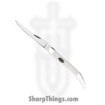 Case Cutlery - CA63962 - Medium Texas Toothpick - Folding Knife - Tru-Sharp Surgical Stainless Steel Mirror Polished Clip Point - Synthetic - White