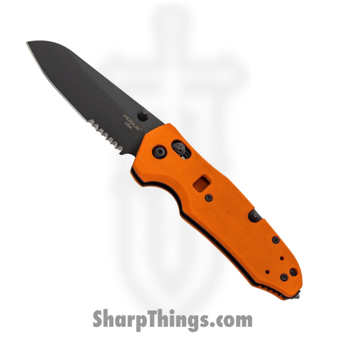 55e60e2f-2881-4c57-92e2-69f3b2c1b8a1_34774_1.jpg Hogue - 34774 - Trauma First Response Tool - Cerakote N680 Partial Serrated Sheepsfoot - G10 - Orange and Black - Image 1