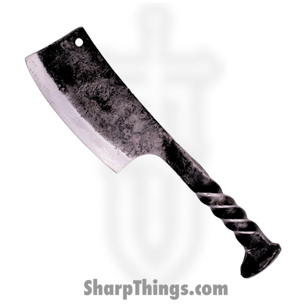 55ee735c-c832-49ac-ba15-50c3e3350267_FB184_1.jpg VOC - FB184 - Railroad Spike Knife - Fixed Blade Knife - Carbon Steel Stonewash Cleaver - Carbon Steel - Gray - Image 1