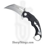 Kubey - KUB261A - Wraith - Folding Knife - 14C28N Stonewash Karambit - G10 - Black