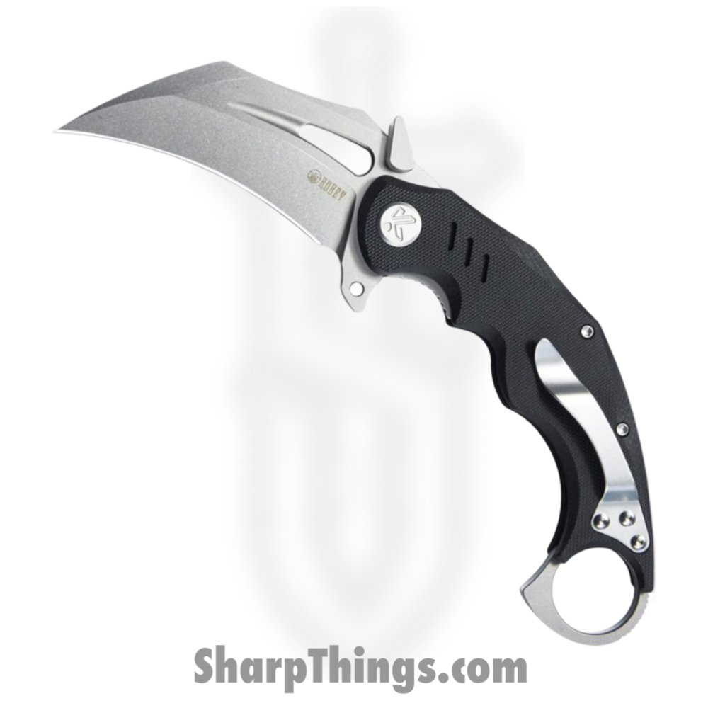 561a44d2-bef1-48d7-919c-0641c6259002_KUB261A_1.jpg Kubey - KUB261A - Wraith - Folding Knife - 14C28N Stonewash Karambit - G10 - Black - Image 1