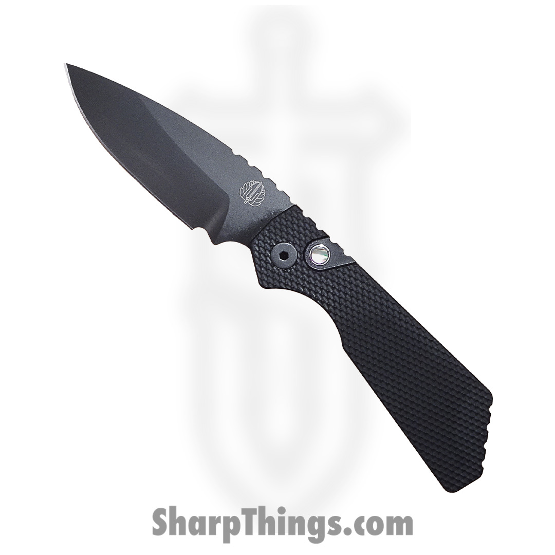 564775d2-1df0-44f7-8f7f-1a332cccff5a_BSTX23_1.jpg ProTech - BSTX23+ - 2023 Blade Show Texas Strider PT+ - Automatic Knife - Magnacut Coated Drop Point - Aluminum - Black - Image 1