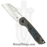 Sparrow Knife Co. - SKCSTRXV3 - Strix R2 Artic Storm - Folding Knife - Magnacut Satin Wharncliffe - Titanium/FatCarbon - Gray/Blue/Black