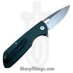 Hwzbben Knives - HWZ-B4 -GRN-Grani - Folding Knife - D2 Two Tone Drop Point - G10 - Green Silver
