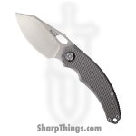 Kunwu - KUNK706T2 - Padre - Folding Knife - VANAX Satin Clip Point - Titanium - Gray