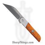 Finch Knife Co. - RP203 - Reciprocity - Folding Knife - 154CM Two Tone Wharncliffe - Mkuruti Wood - Brown