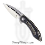 Begg Knives - BGWKMGT - Mini Glimpse - Folding Knife - S35VN Satin Spear Point - G10 - Tan Black