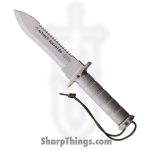 AITOR - AI16201W - Bucanero Fixed Blade Sawback Knife - Bead Blast Stainless Steel - Hollow Aluminum Handle