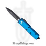 Microtech - 232-1BL - UTX-85 D/E - OTF Auto - Black Dagger - 6061-T6 Aluminum - Blue